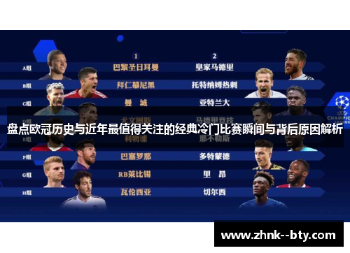 盘点欧冠历史与近年最值得关注的经典冷门比赛瞬间与背后原因解析 盘点欧冠历史与近年最值得关注的经典冷门比赛瞬间与背后原因解析